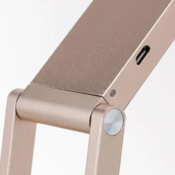 ORION Falto LED oppladbar bordlampe, gullfarget, aluminium, justerbar New