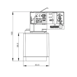 Deko-Light 3-fase skinne D Adapter for stikkontakt, hvit, 1380 W