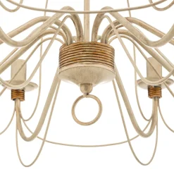 Kögl FILO lysekrone med åtte lys i antikk hvitt| Lysekroner