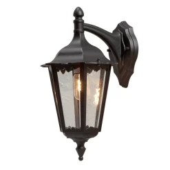 Konstsmide Firenze utendørs vegglampe, svart, fatning nederst, 48 cm Online
