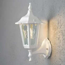 Konstsmide Firenze utendørs vegglampe, hvit, fatning, 36 cm Online