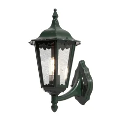 Konstsmide Firenze utendørs vegglampe, grønn, fatning øverst, 48 cm Best