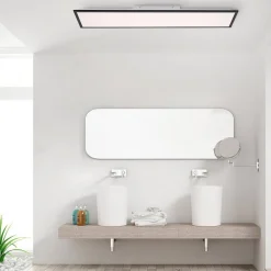 JUST LIGHT. GmbH Flat LED-monteringspanel CCT, svart, 119 x 29 cm| Butikkbelysning|Kontorbelysning