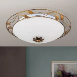 ORION Fleur taklampe, antikk gull, Ø 50 cm| Design- Og Hotellbelysning