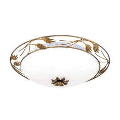 ORION Fleur taklampe, antikk gull, Ø 50 cm| Design- Og Hotellbelysning