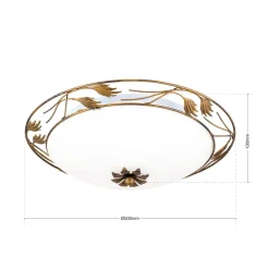 ORION Fleur taklampe, antikk gull, Ø 50 cm| Design- Og Hotellbelysning