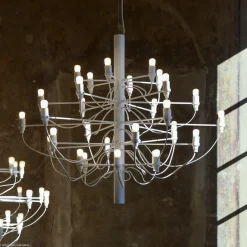 FLOS 2097/30 LED-lysekrone, frostet, hvit Online