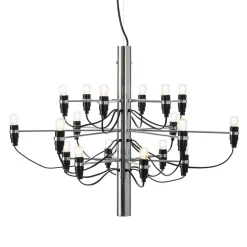 FLOS 2097/18 LED-lysekrone, frostet, krom Clearance