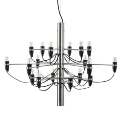 FLOS 2097/18 LED-lysekrone, frostet, krom Clearance