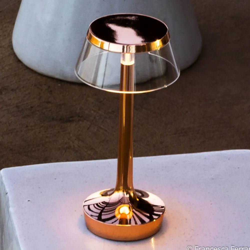 FLOS Bon Jour unplugged LED-bordlampe, kobber| Bordlamper