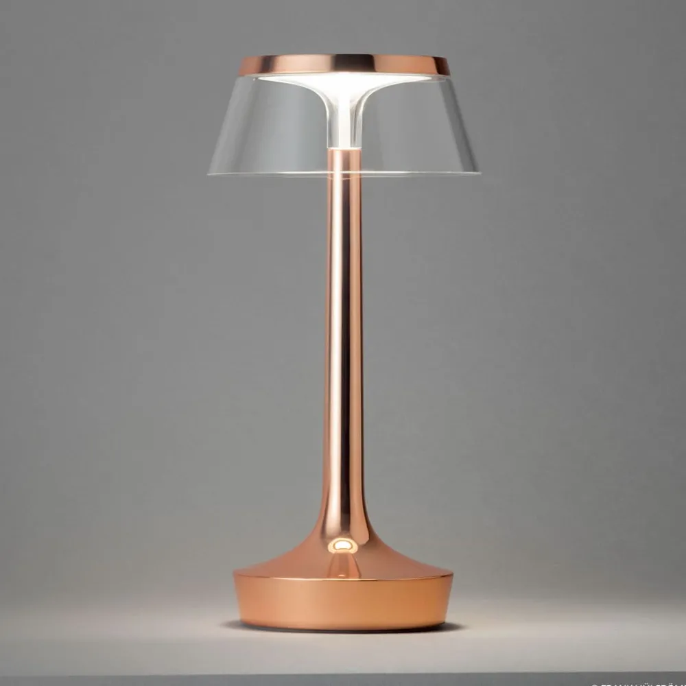 FLOS Bon Jour unplugged LED-bordlampe, kobber| Bordlamper