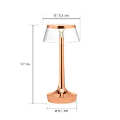 FLOS Bon Jour unplugged LED-bordlampe, kobber| Bordlamper