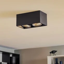 Flos Architectural FLOS Compass Box H135 - taklampe 2 lyskilder svart| Kontorbelysning