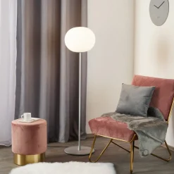 FLOS Glo-Ball Floor 1 gulvlampe, matt sølv Best