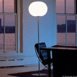 FLOS Glo-Ball Floor 2 gulvlampe, matt sølv Discount