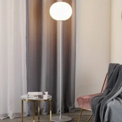 FLOS Glo-Ball Floor 2 gulvlampe, matt sølv Discount