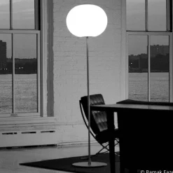 FLOS Glo-Ball Floor 2 gulvlampe, matt sølv Discount