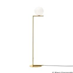 FLOS gulvlampe IC F1 10th Anniversary, gullbelagt, dimbar Discount