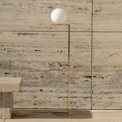 FLOS gulvlampe IC F1 10th Anniversary, gullbelagt, dimbar Discount