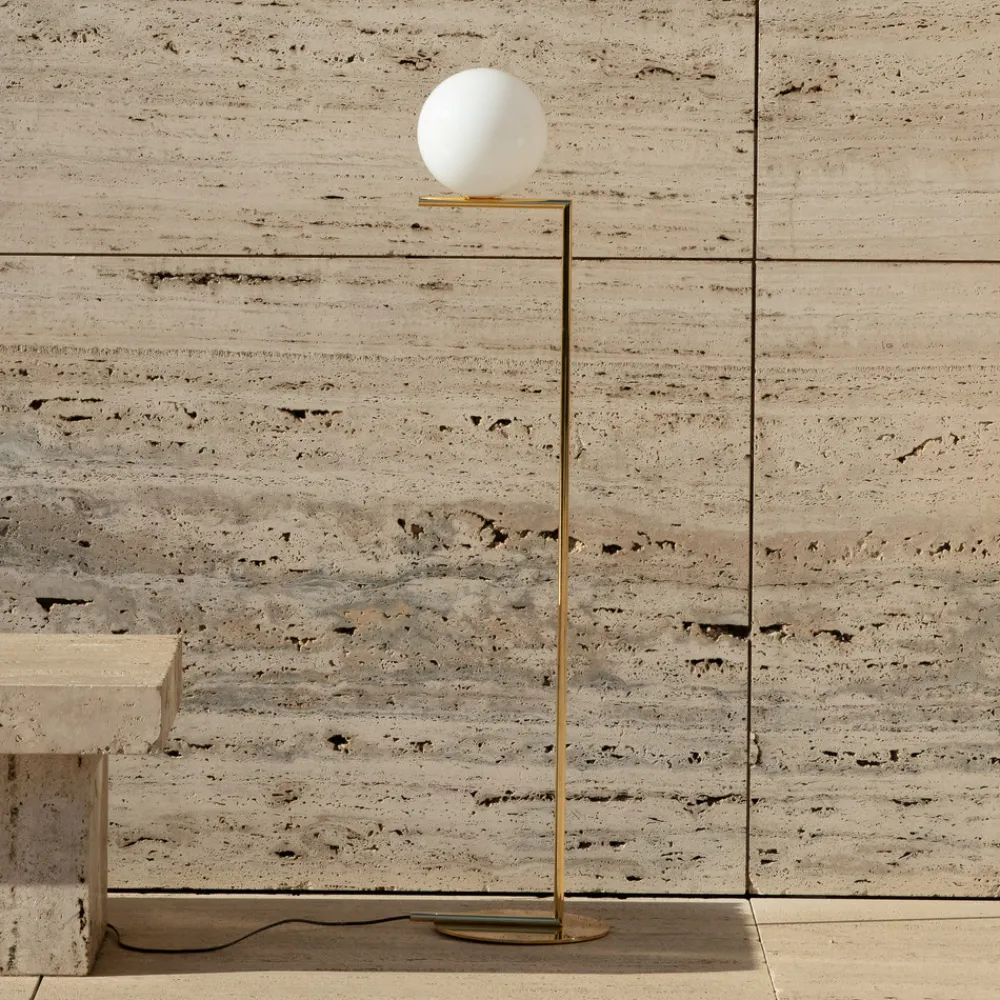 FLOS gulvlampe IC F1 10th Anniversary, gullbelagt, dimbar Discount