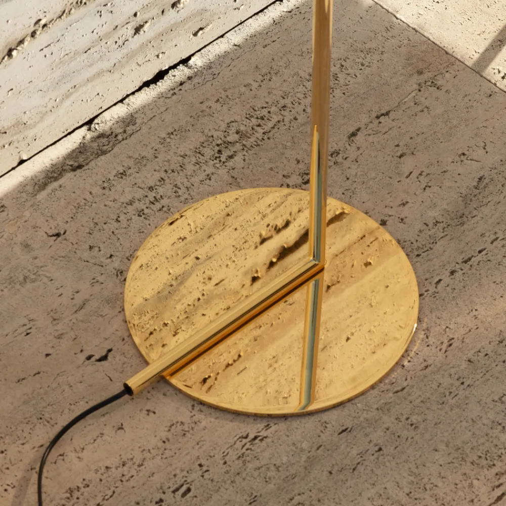 FLOS gulvlampe IC F1 10th Anniversary, gullbelagt, dimbar Discount