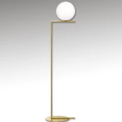 FLOS IC F2 gulvlampe i børstet messing Sale