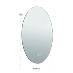 ORION Focus LED-speil, Ø 45 cm, CCT, antidugg, berøringsdimmer| Møbel Og Interiør