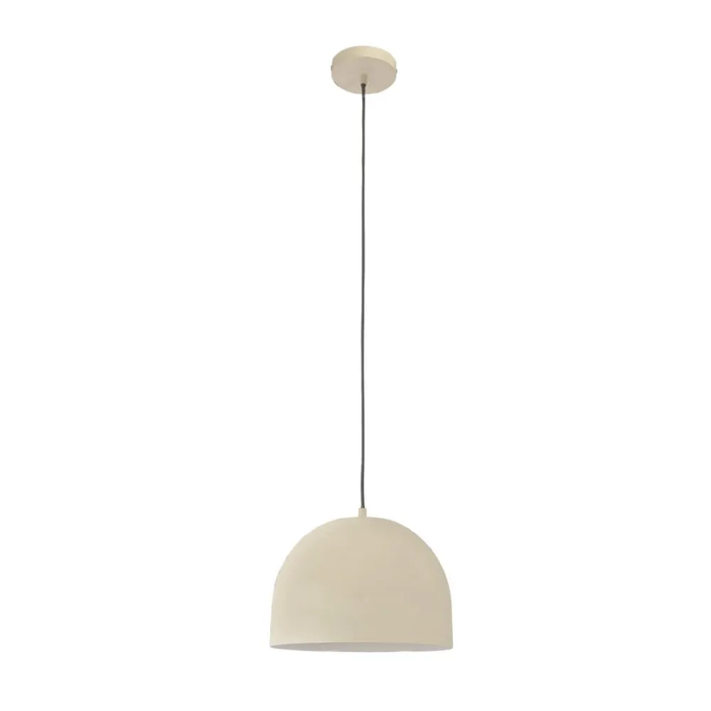 Forlight hengelampe Fres, beige, stål, Ø 30 cm| Butikkbelysning