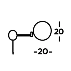 Searchlight Forstørrende LED-speil, kromfarget/frostet, IP44, Ø 20 cm Best