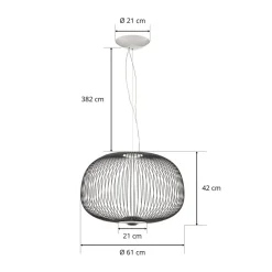 Foscarini MyLight Spokes 3 LED-hengelampe, svart| Smarthus Belysning