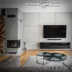 Briloner Frame taklampe firkant 3 lyskilder CCT aluminium| Design- Og Hotellbelysning