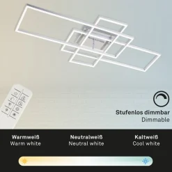 Briloner Frame taklampe firkant 3 lyskilder CCT aluminium| Design- Og Hotellbelysning