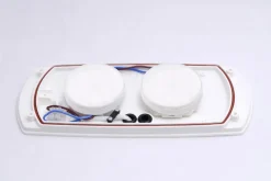 Fumagalli Francy utendørs vegglampe, hvit/opal, GX53 CCT, frontal| Kommersiell Utebelysning