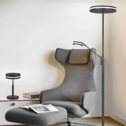 Trio Lighting Franklin LED-uplight, leselampe, antrasitt New