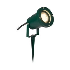 Brilliant Frasco spot med jordspyd, grønn, aluminium, glass, GU10 Online