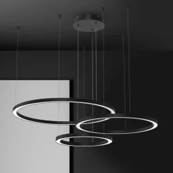 Eko-Light Galaxia LED hengelampe, plast, svart, 3-lys, 85 W| Led-Innendørs|Pendellamper