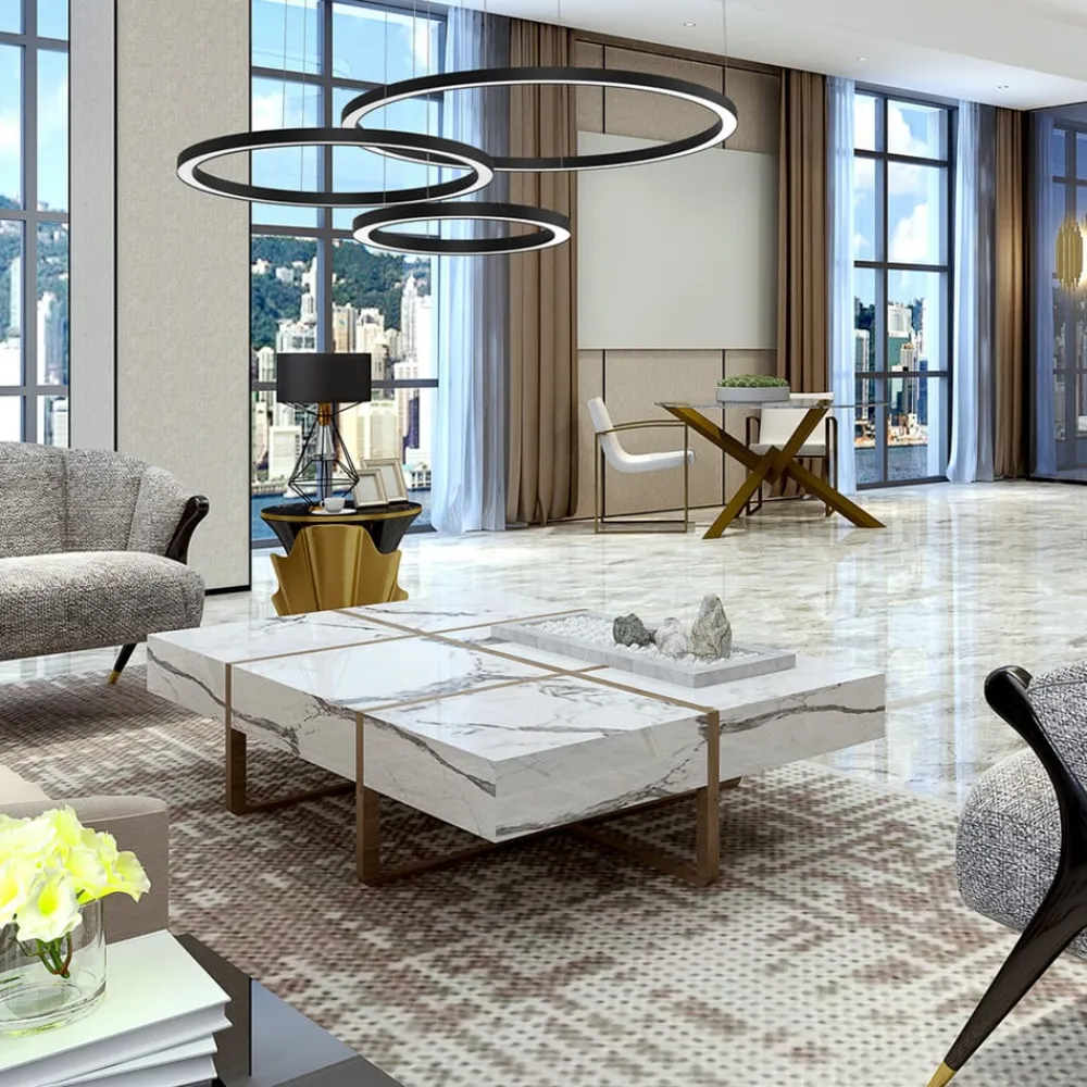 Eko-Light Galaxia LED hengelampe, plast, svart, 3-lys, 85 W| Led-Innendørs|Pendellamper