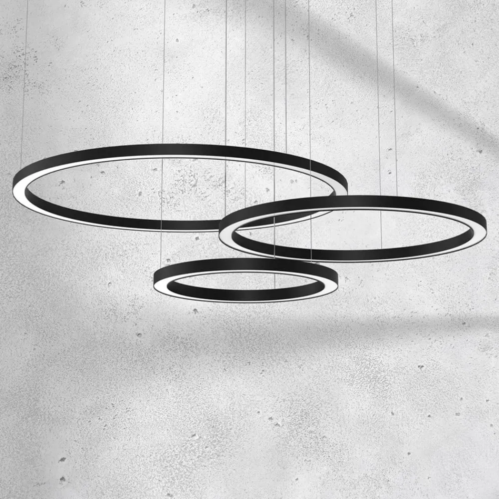 Eko-Light Galaxia LED hengelampe, plast, svart, 3-lys, 85 W| Led-Innendørs|Pendellamper