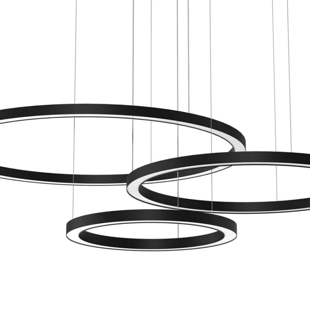 Eko-Light Galaxia LED hengelampe, plast, svart, 3-lys, 85 W| Led-Innendørs|Pendellamper