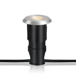 Markslöjd Garden 24 Decklight, sølv, topplys, 3W| Nedfelt Utebelysning