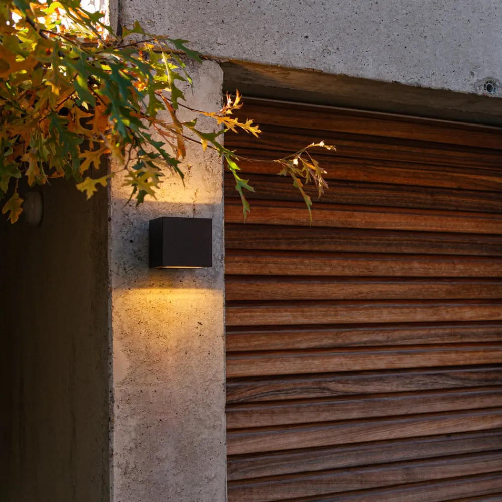 LUTEC Gemini utendørs LED-vegglampe matt svart 8,8cm| Vegglamper Utendørs