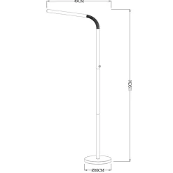 Lucide Gilly oppladbar LED-gulvlampe, svart Online
