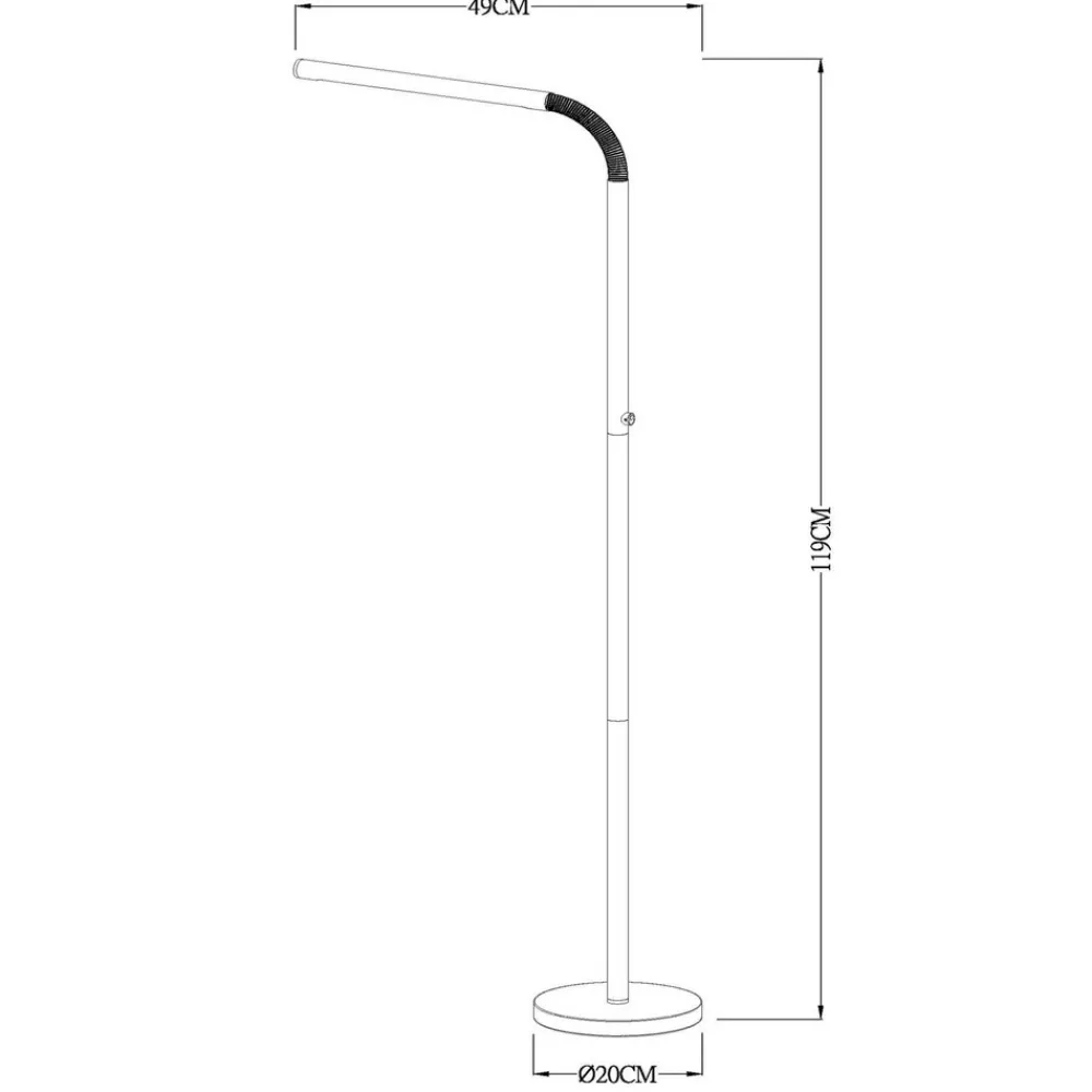 Lucide Gilly oppladbar LED-gulvlampe, svart Online