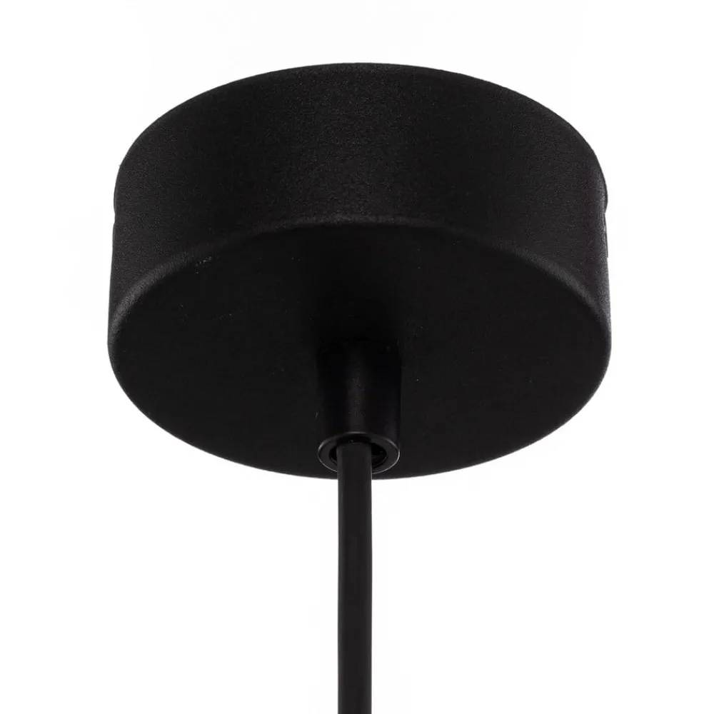 TK Lighting Glass-hengelampe Sol, Ø 35cm svart/klar| Pendellamper