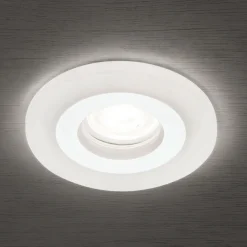 ORION Glow innfelt spot, hvit, metall, Ø 11 cm, GU10 Discount