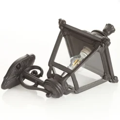 Fumagalli Golia utendørs vegglampe, svart, klar 2 700 K