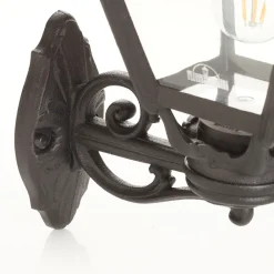 Fumagalli Golia utendørs vegglampe, svart, klar 2 700 K