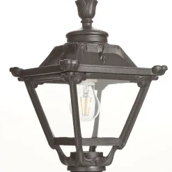 Fumagalli Golia utendørs vegglampe, svart, klar 2 700 K