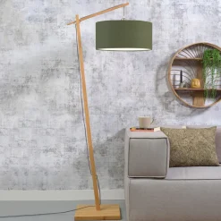 Good & Mojo Andes gulvlampe, grønn/natur Clearance