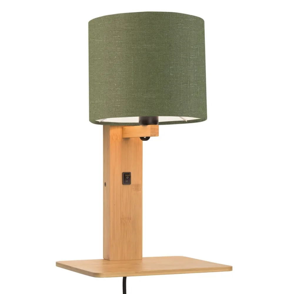 Good & Mojo Andes vegglampe med hylle, grønn/natur| Vegglamper